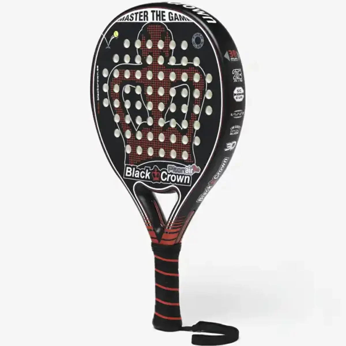 Black Crown Piton Air Plus Padel Racket, Padel rackets Image 2