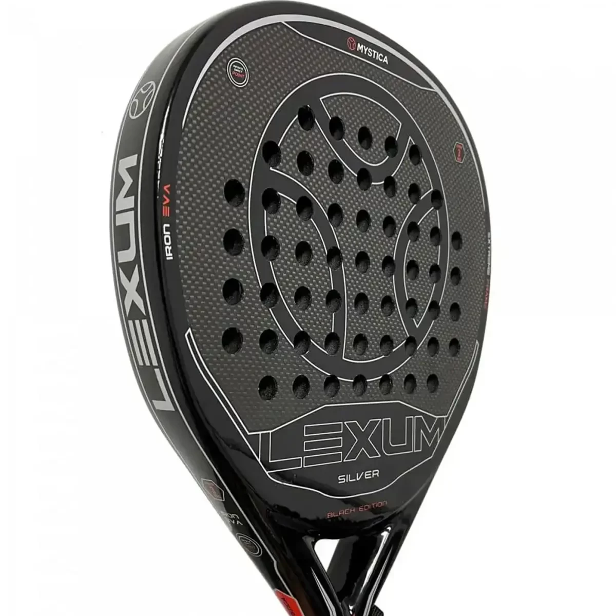 Mystica Lexum Silver Black Edition Padel Racket, Mystica padel rackets image 2