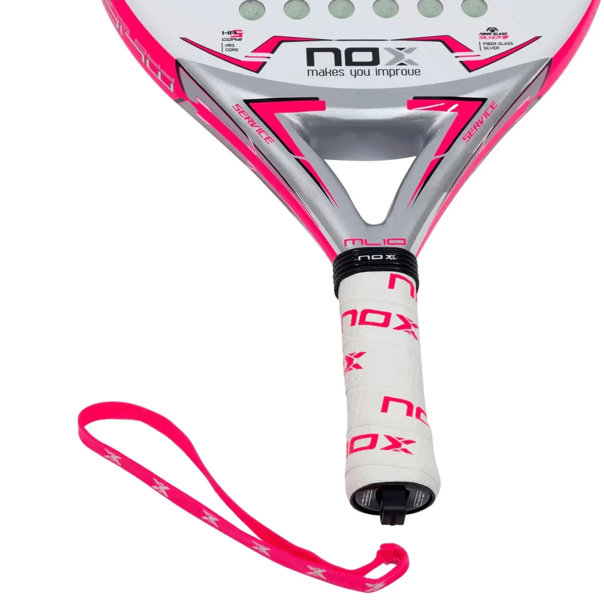 NOX ML10 PRO CUP Silver Padel Racket, racket with cover bag Image 7