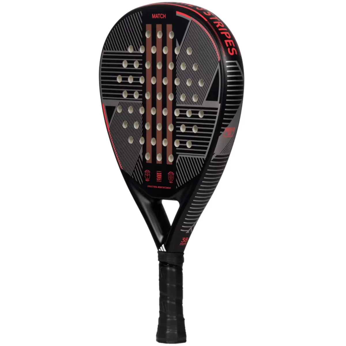 Adidas ADIDAS MATCH 3.3 BLACKRED 2024 Padel Racket IMage 2