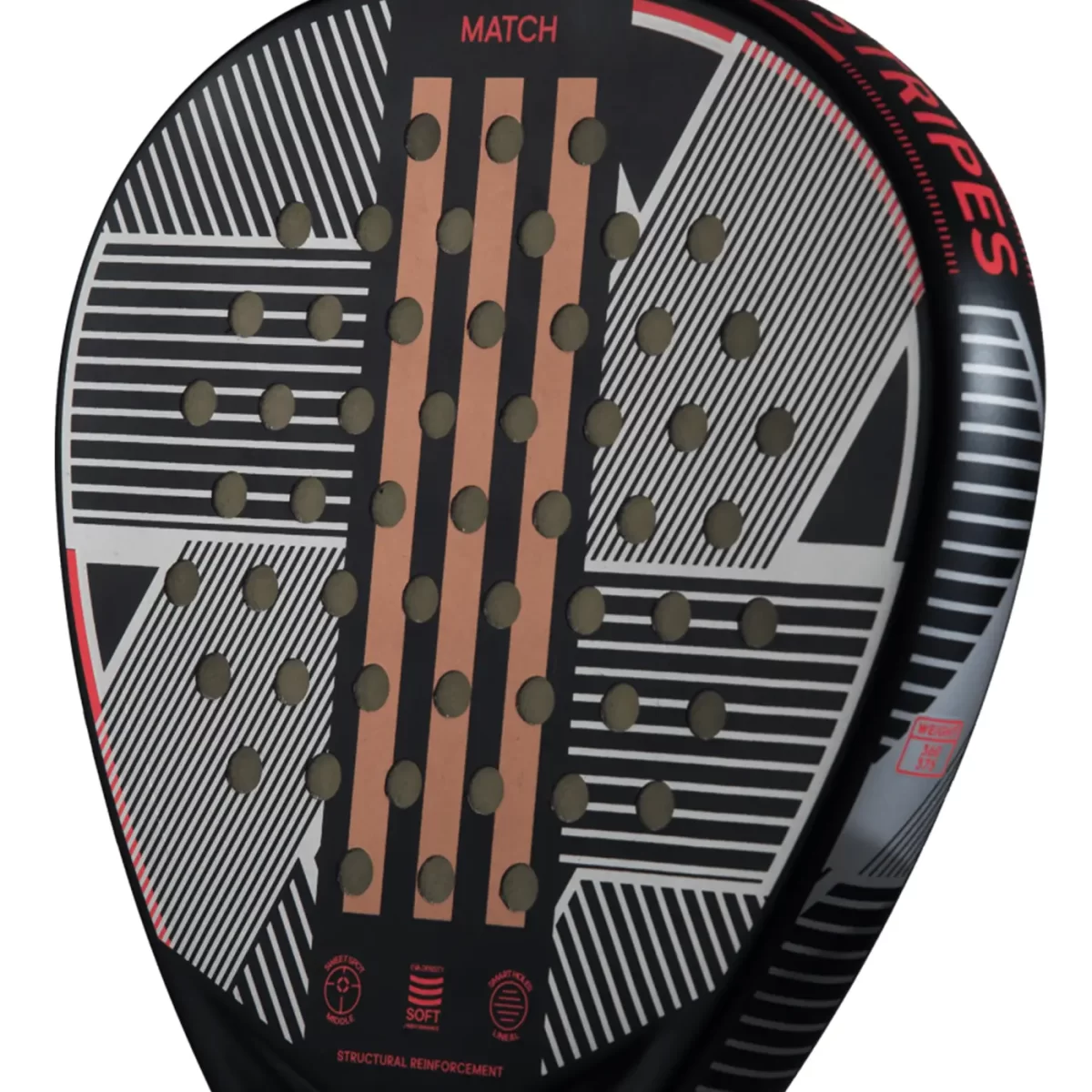 Adidas ADIDAS MATCH 3.3 BLACKRED 2024 Padel Racket IMage 3