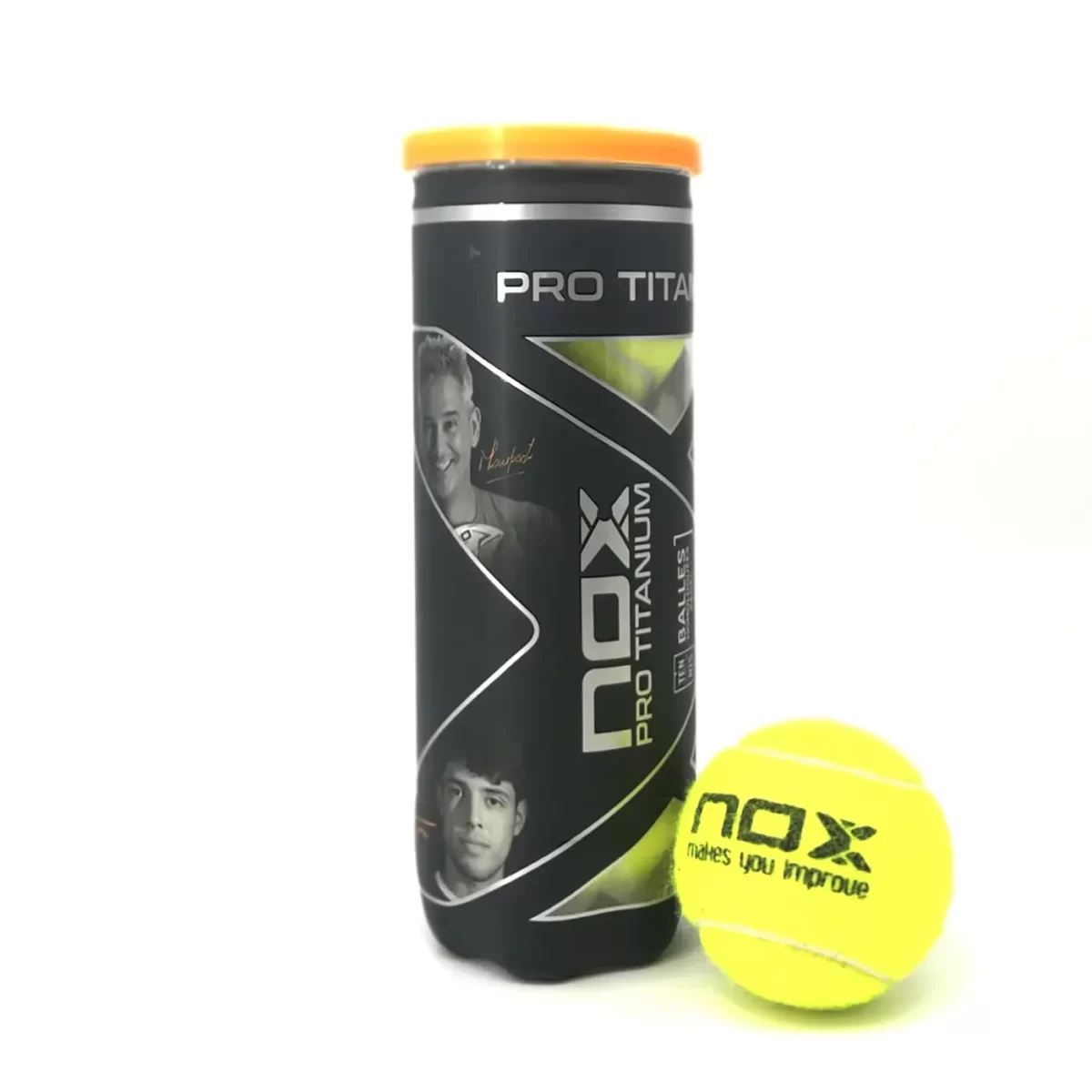 NOX Padel Ball PRO TITANIUM Can of 3 Image 1