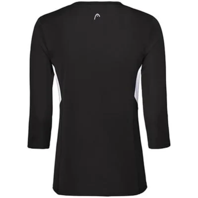 Head Club Tech 3 4 Women's Padel T-Shirt Black Image 2