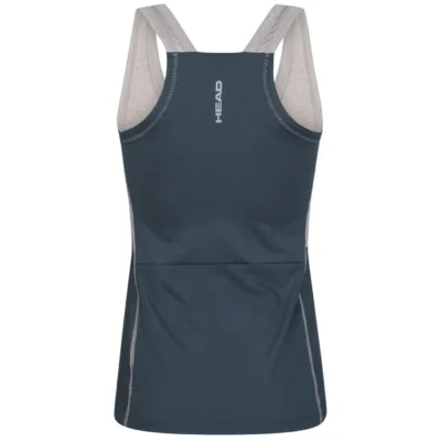 Head Women's Tech Padel Tank Top Grey Navy Image 2