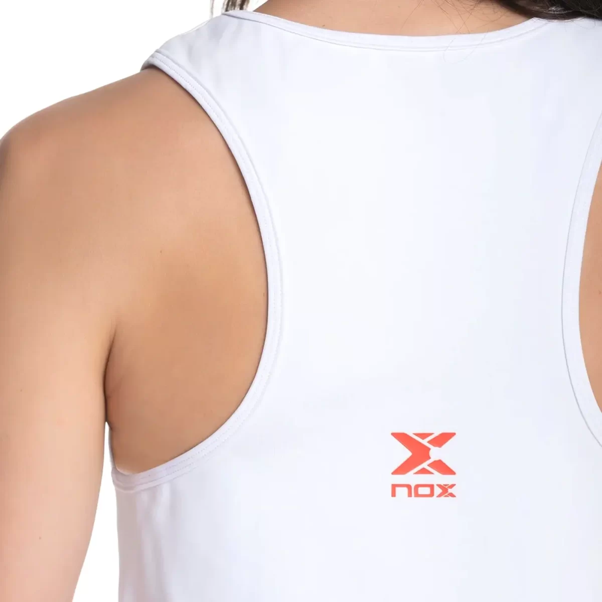 NOX Women's Padel TANK TOP, Padel Apparel for Women White Image 3