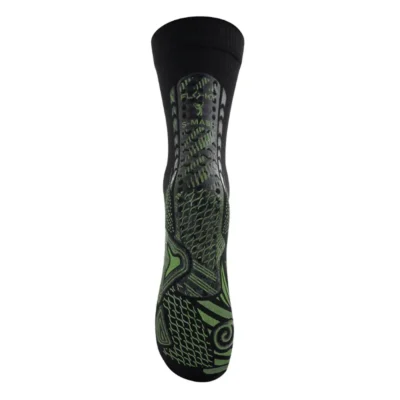 FLOKY Padel Socks S-mash Black Green 01