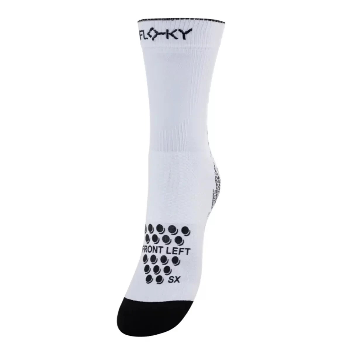 FLOKY Padel Socks S-mash White 01