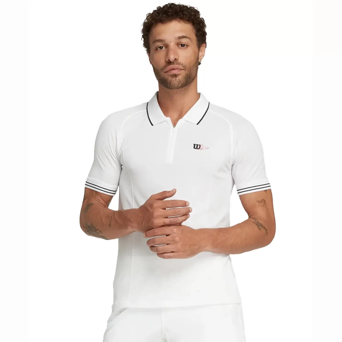 Wilson Padel Shirt Player's Seamless Polo White 1