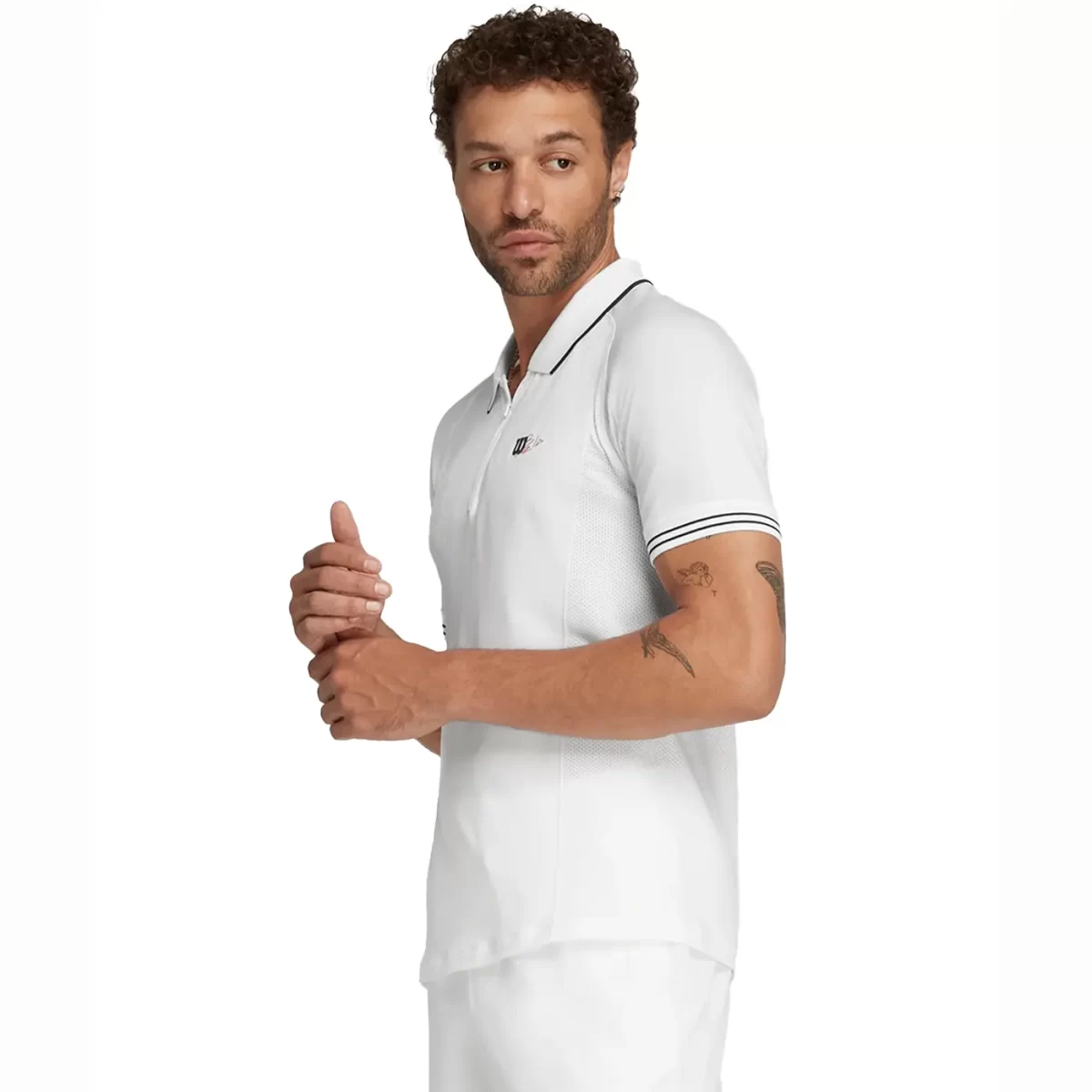 Wilson Padel Shirt Player's Seamless Polo White 3