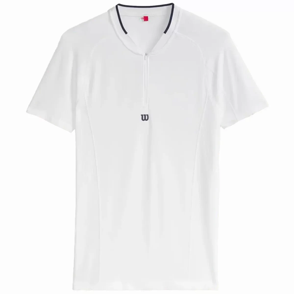 Wilson Padel Shirt Players Seamless Zip Henley 2.0 white image 16