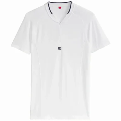 Wilson Padel Shirt Players Seamless Zip Henley 2.0 white image 16