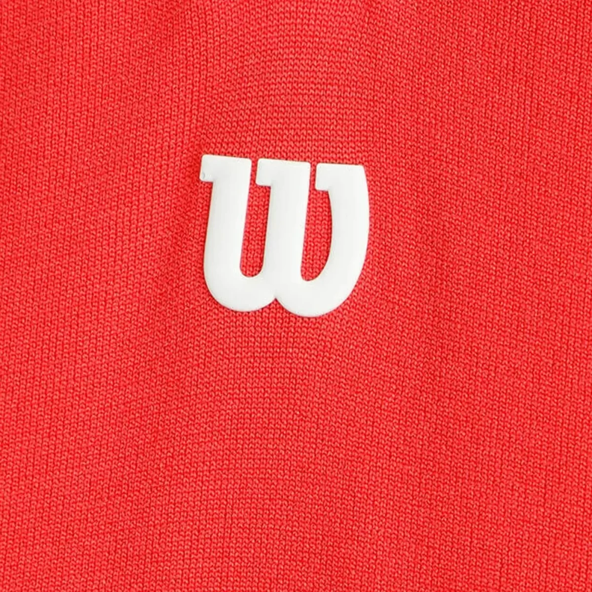 Wilson Padel Shirt Player's Seamless Zip Henley Red 6