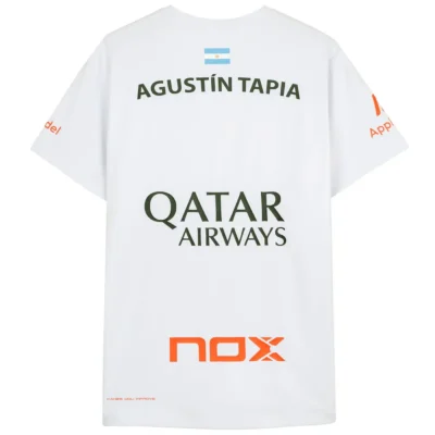 NOX Sponsors Agustin Tapia AT10 Padel T-Shirt White 01