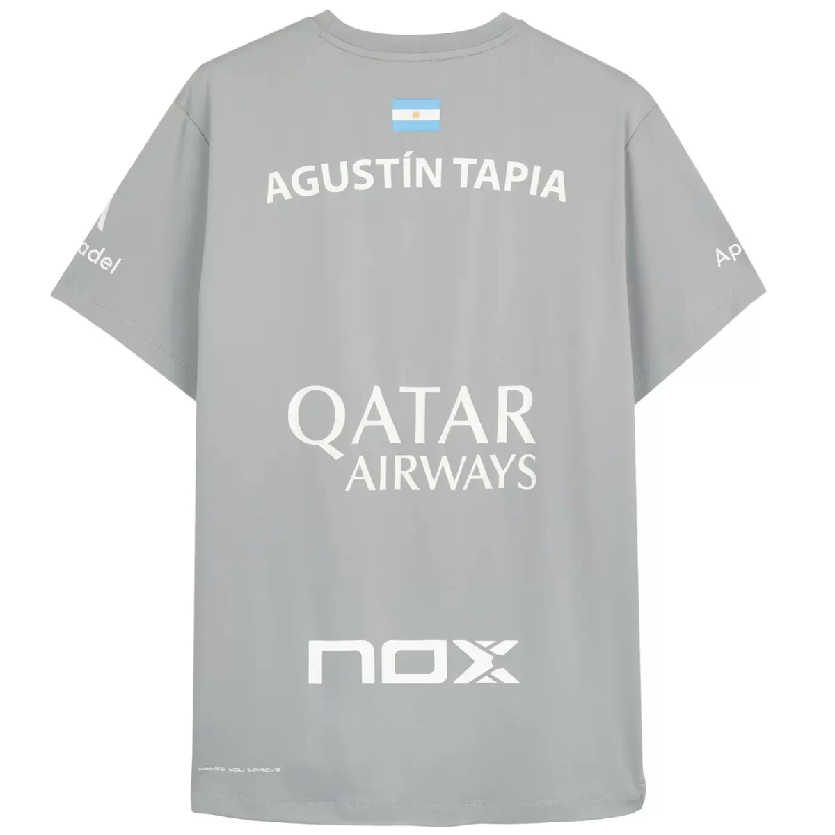 NOX Sponsors Agustín Tapia AT10 Padel T-shirt Grey 03